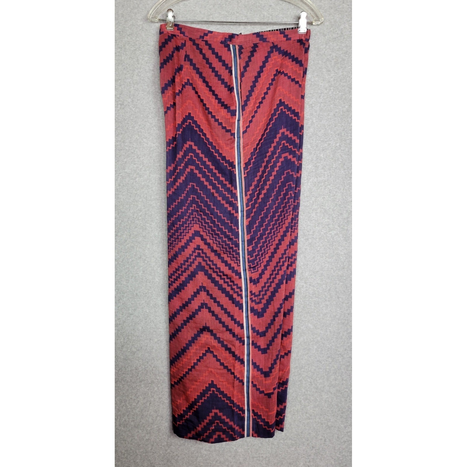 Saaksha & Kinni Red Purple Chevron Wide Leg Pants Side Stripe Size S Nwt — image 5 of 8